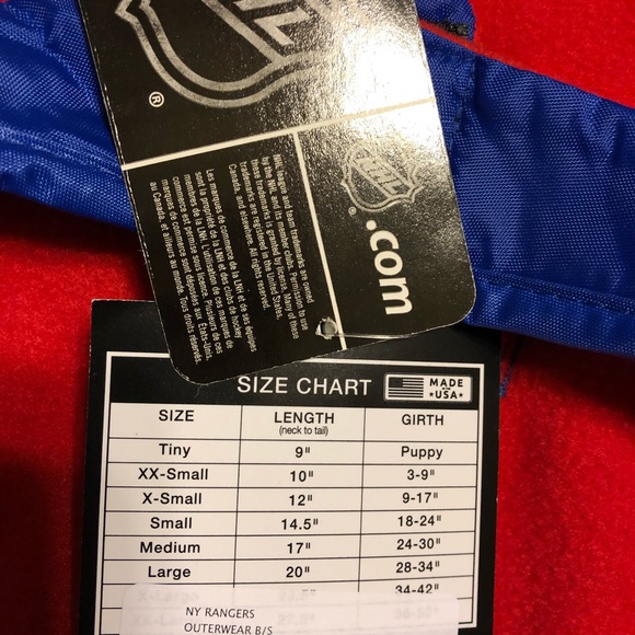 NY Rangers Weather-Resistant Blanket Pet Coat - Picture 5 of 5